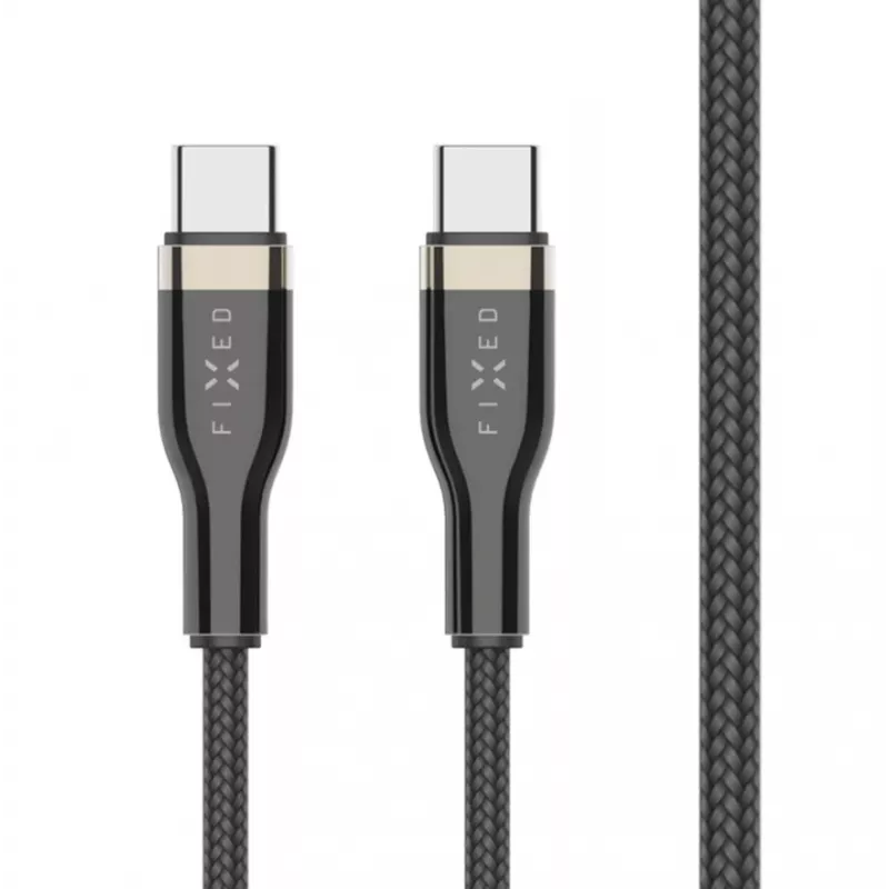 USB-C į USB-C kabelis FIXED FIXDB-CC2-BK — 2 m, 100 W, fiksuotas nenuimamas