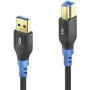 USB laidas PureLink FI-U300-010 1m USB 3.2 Gen 1 USB A USB B juoda mėlyna