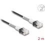 Tinklo kabelis DeLOCK RJ45 Cat.6A UTP siauras 2m juodas