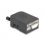 DeLOCK 90655 laido jungtis D-Sub 9 3 kontaktų gnybtų blokas Juoda Pilka