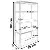 Sodo įrankių laikymo lentyna top e shop SHELF G9040 — Laisvai pastatomas stelažas, cinkuotas plienas ir MDF, 900×400×1800 mm, 875 kg talpa