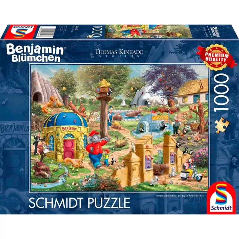 Thomas Kinkade Studios: Benjamin Blümchen, Diena Neustadt zoologijos sode, 1000 dalių dėlionė