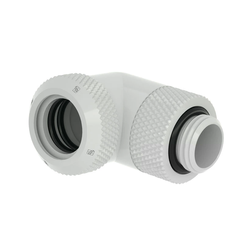 Barrow Multi-Link Adapter Connector 90 degrees G1/4 AG to 14mm AD Hardtube - Rotatable, White (TWT90KND-K14 w)
