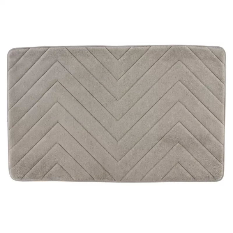 Vonios kilimėlis Beldray LA032647LGRYUFFEU7 Antibac Chevron memory foam, antibakterinis, pilkas