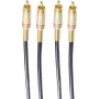 shiverpeaks BASIC-S 2x RCA - 2x RCA 1.5m garso kabelis 1,5 m 2 x RCA juoda - auksinė (BS40222)