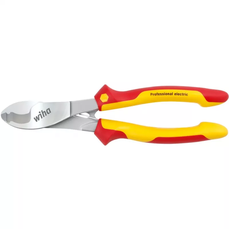 Kabelių pjoviklis wiha 210 mm, VDE izoliuotas, kabeliams iki 60 mm² (43662)