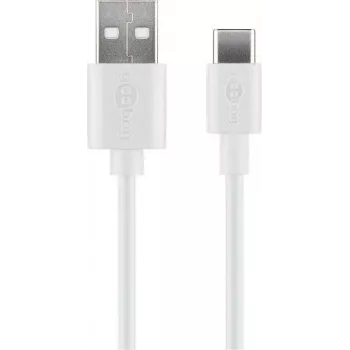 Wentronic 59126 0,5 m USB A USB C vyriškas-vyriškas baltas USB kabelis (59126)