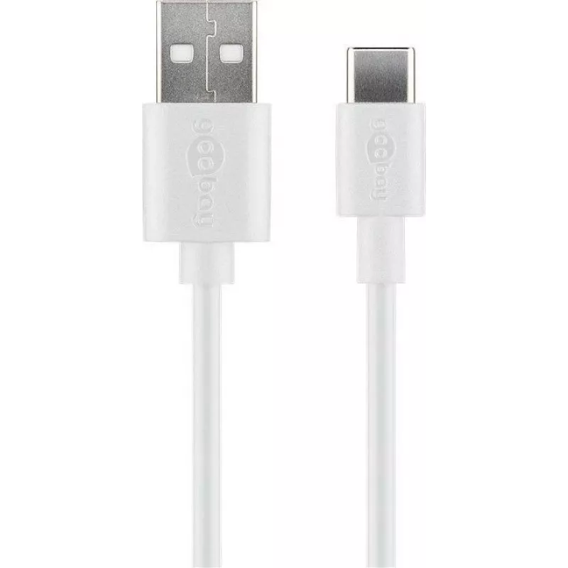 Wentronic 59126 0,5 m USB A USB C vyriškas-vyriškas baltas USB kabelis (59126)