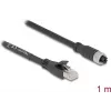 Tinklo kabelis DeLOCK 80589 M12 į RJ-45 Cat5e 1 m juodas