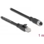 Tinklo kabelis DeLOCK 80589 M12 į RJ-45 Cat5e 1 m juodas