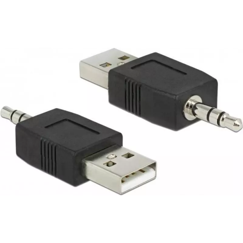 kabelis jungčių adapteris DeLOCK 66069 USB A 3.5 Juoda