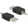 kabelis jungčių adapteris DeLOCK 66069 USB A 3.5 Juoda