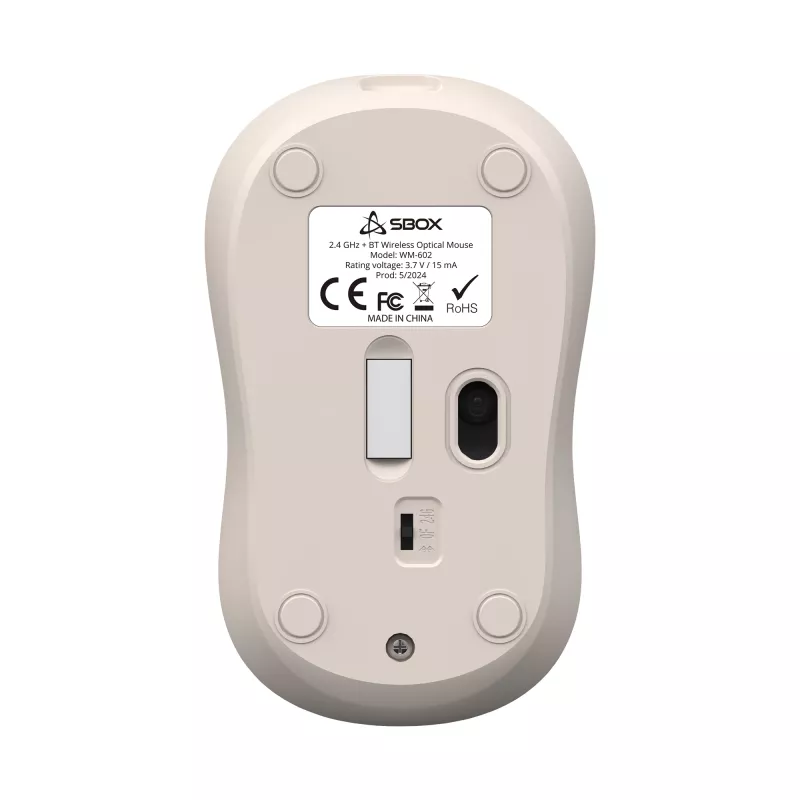 Pelė SBOX WM-602 Smėlinė Belaidė Sąsaja