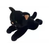 Plush toy cat Madej 55 cm — lying down pose, Juoda