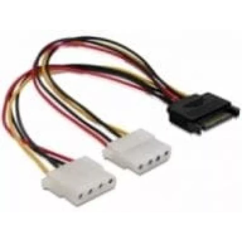 SATA 15 kontaktų į 2x 4 kontaktų Molex lizdus 20 cm DeLOCK 65159