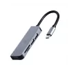 Nešiojamojo kompiuterio dokas Gembird UHB-CM-CRU3P1U2P2-01 — USB 3.2 Gen 1 Type-A, MicroSD/SD/SDHC/SDXC iki 128 GB, sidabrinis