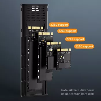 Qoltec 52271 saugojimo diskų dėklas SSD dėklas Pilka M.2