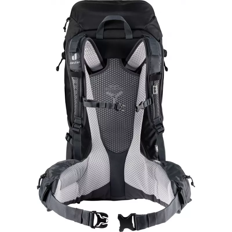 Kuprinė Deuter Futura Pro 38 L — 38 L žygių ir alpinizmo kuprinė, Vėdinama nugara, Juosmens diržas, Krūtinės diržas, Juoda