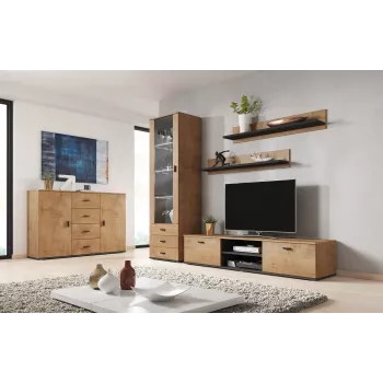 Cama living room sideboard UNI lefkas oak/Juoda