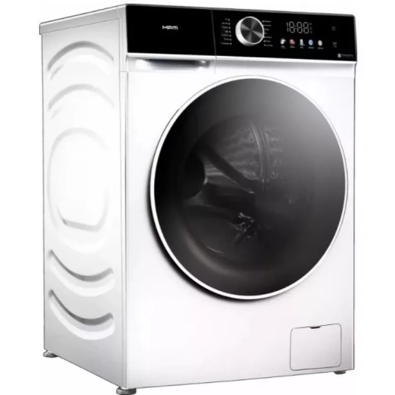 Skalbimo mašina MPM MPM-5112-PT-44, priekinio užkrovimo, 10 kg, 1200 aps./min., A energijos klasė, balta, atskirai stovinti