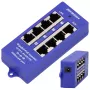 PoE injektorius Extralink Gigabit 4 prievadų, 4x 1000Mb/s RJ45, 48V, mėlynas/juodas
