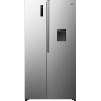 Gorenje HZF55082 NRS917E41XWD G400, Pastatomas, Amerikietiškos durys, Pilka, 2 durys (-ų), Jutiklinis, LED
