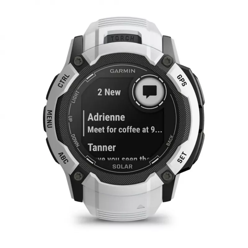 Garmin Instinct 2X Solar 2.79 cm (1.1) MIP 50 mm skaitmeninis 176 x 176 pikselių jutiklinis baltas GPS (palydovinis)