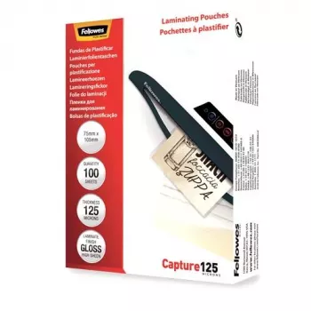 Fellowes Glossy 125 Mikronų Kortelių Laminavimo Plėvelė - 75x105mm