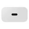 Sieninis USB-C įkroviklis Samsung EP-T2510 25W Baltas, universalus vidinis greitasis įkroviklis su PPS
