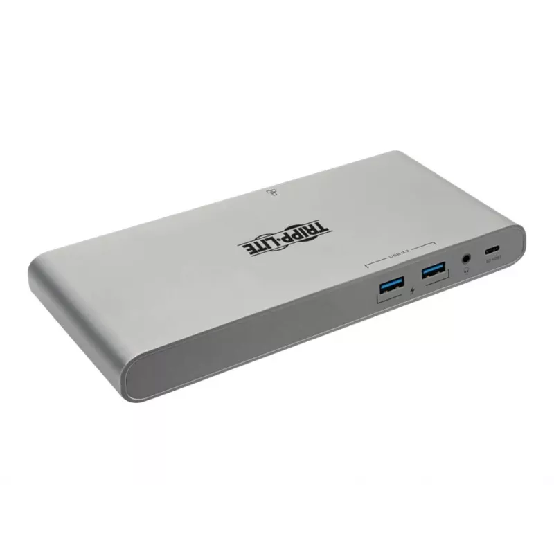 Eaton Tripp Lite USB-C Dock, Triple Display - 4K HDMI/DisplayPort, VGA, USB 3.2 Gen 1, USB-A/USB-C Hub, GbE, 100W PD Charging, International Power Cables - docking station - USB-C