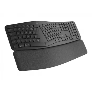 Logitech Ergo K860 for Business klaviatūra RF belaidė + Bluetooth, šveicariška grafito spalva (920-010347)