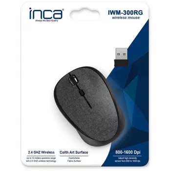 Cian Technology GmbH INCA pelė IWM-300RG Nano-USB belaidė 1600 DPI audinio GR mažmeninė - Pelė