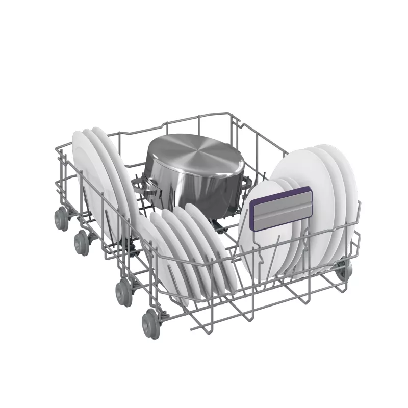 BEKO Laisvai pastatoma indaplovė BDFS26120WQ, energijos klasė E, plotis 45 cm, 6 programos, inverterinis variklis, trečiasis stalčius, balta