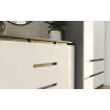 Komoda 2 durys 3 stalčiai top e shop M-MP-K-MAL-2D3S-ANTBIA — antracitinis rėmas, baltos durys, 1200×750×400 mm