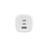 Dicota maitinimo šaltinis - kompaktiškas, GaN - 65 W - 5 A - PD 3.0 - 3 išvesties prievadai (2 x USB-C, USB)