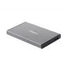 Išorinio HDD/SSD korpusas NATEC Rhino GO — 2,5 colio SATA, 9,5 mm, USB 3.0, aliuminis, pilkas, iki 4 TB