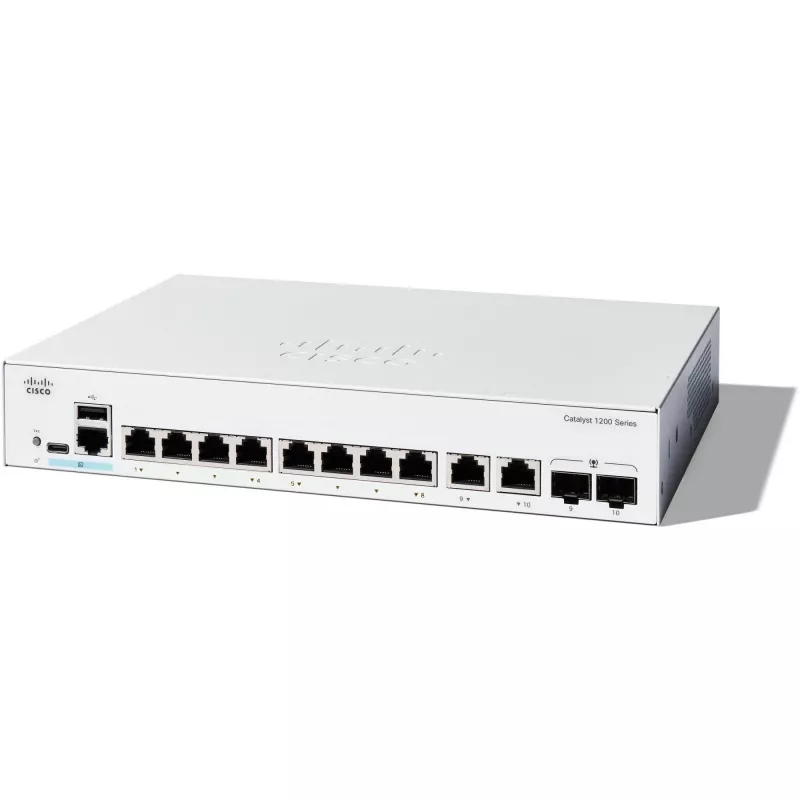 Valdomas komutatorius Cisco Catalyst 1200-8T-E-2G 8 prievadų GE 20 Gbit/s
