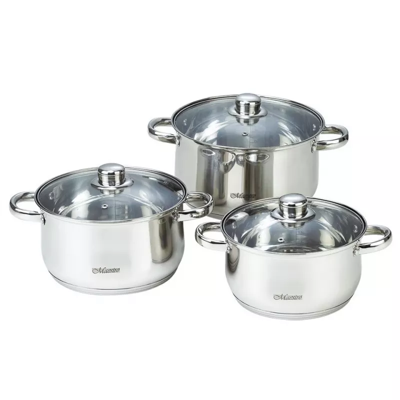 MAESTRO MR-2020-6M 6 dalių indų rinkinys, nerūdijantis plienas