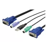KVM laidas USB Digitus DS-19232 3m PS/2