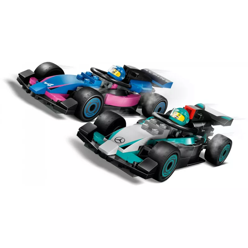 LEGO CITY 60444 F1 garažas su Mercedes-AMG ir Alpine automobiliais