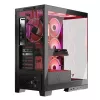 PC korpusas MODECOM Volcano SPACE APEX ARGB Midi Tower, grūdintas stiklas, USB-C, palaiko ATX/microATX/Mini-ITX, GPU iki 430 mm, CPU aušintuvas iki 180 mm