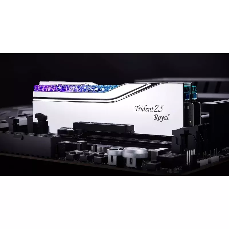 DIMM 48 GB DDR5-7200 (2x 24 GB) Dual-Kit, atmintinė sidabrinė, F5-7200J3646F24GX2-TR5S, Trident Z5 Royal, INTEL XMP