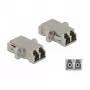 Optical Fiber Coupler DeLOCK LC Duplex female to LC Duplex female Single-mode metal