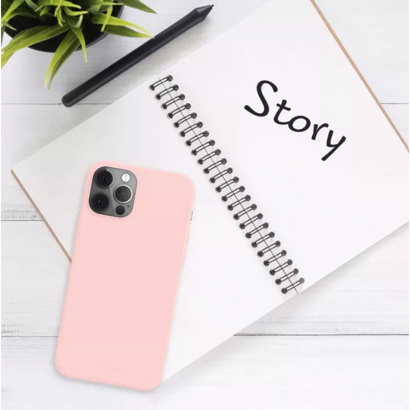 Fiksuota istorija | Užpakalinis dangtelis | Apple | iPhone 16 Plus | Gumotas | Rožinis