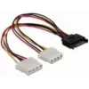 SATA 15 kontaktų į 2x 4 kontaktų Molex lizdus 20 cm DeLOCK 65159