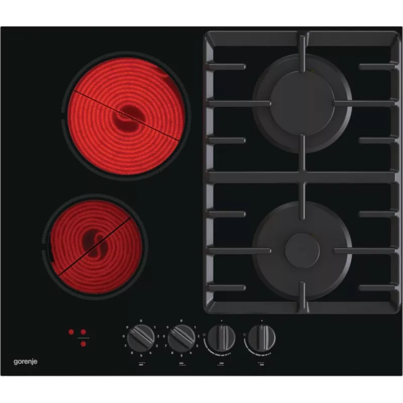 Gorenje GCE691BSC Juoda įmontuojama 60 cm kombinuota 4 zonų