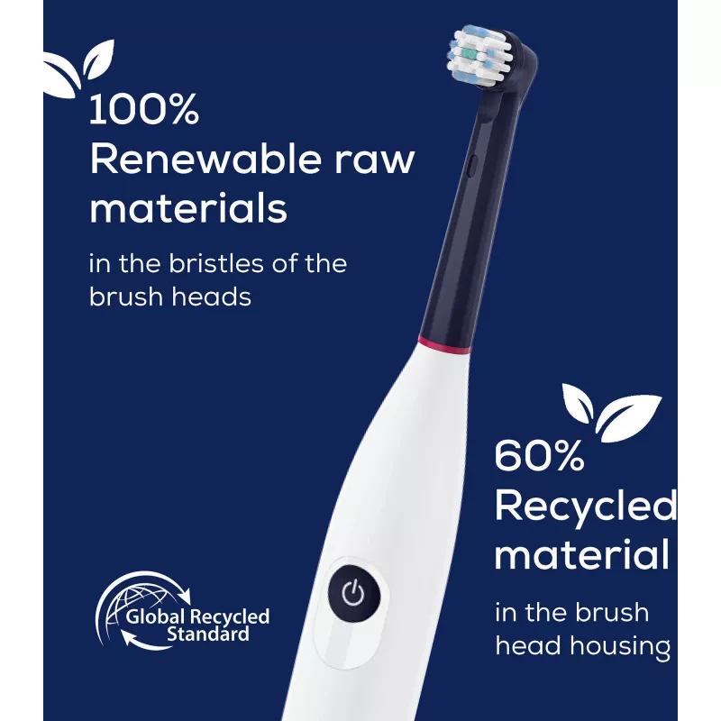 Beurer TB Sensitive Eco Green Planet šepetėlių galvutės, tamsiai mėlynos, 4 vnt. pakuotė
