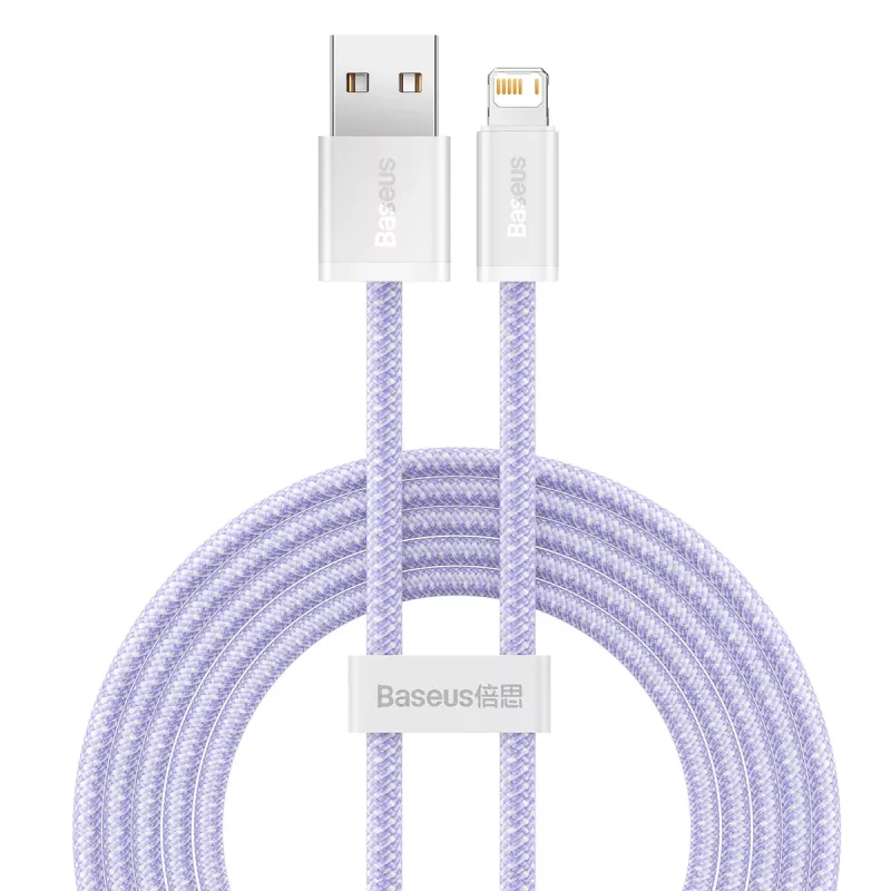 Baseus Dynamic laidas USB į Lightning, 2,4A, 2m (violetinis)