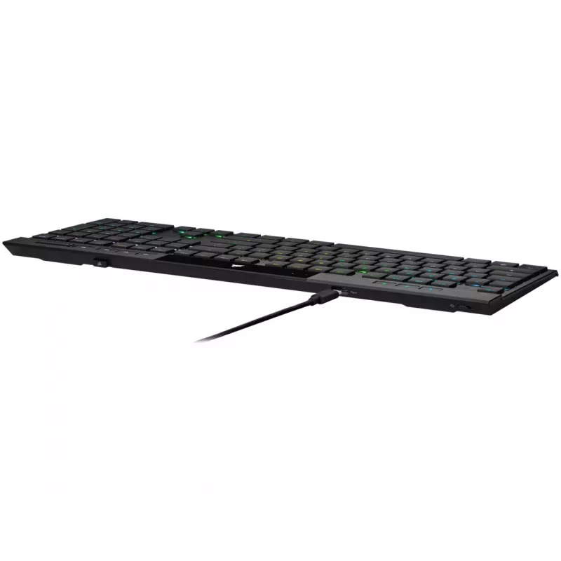 Corsair K100 RGB AIR belaidė itin plona mechaninė žaidimų klaviatūra, Cherry ULP Tactile - juoda, DE
