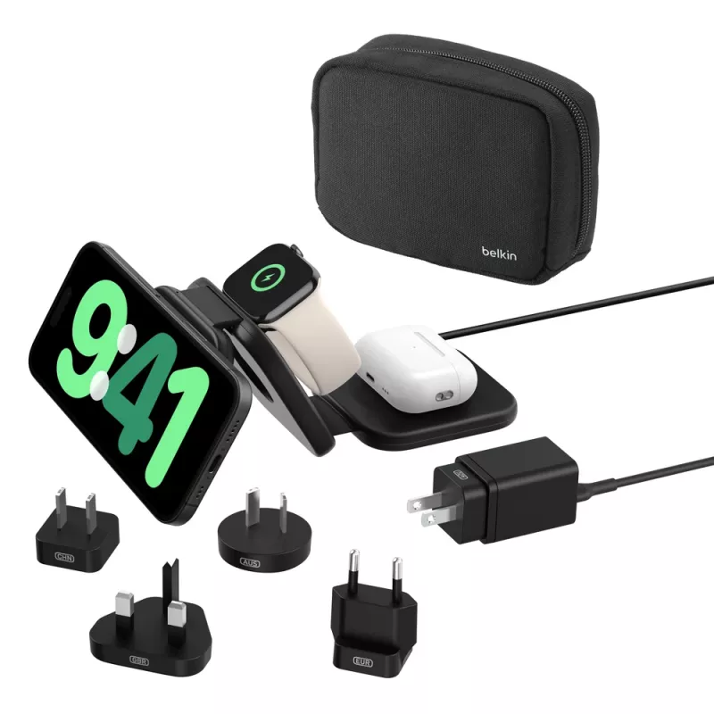 Belkin BoostCharge Pro Ausinės Išmanusis telefonas Išmanusis laikrodis Juoda USB Belaidis greitas įkrovimas